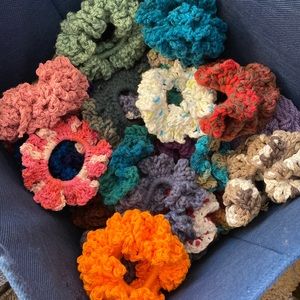 Crocheted hair ties